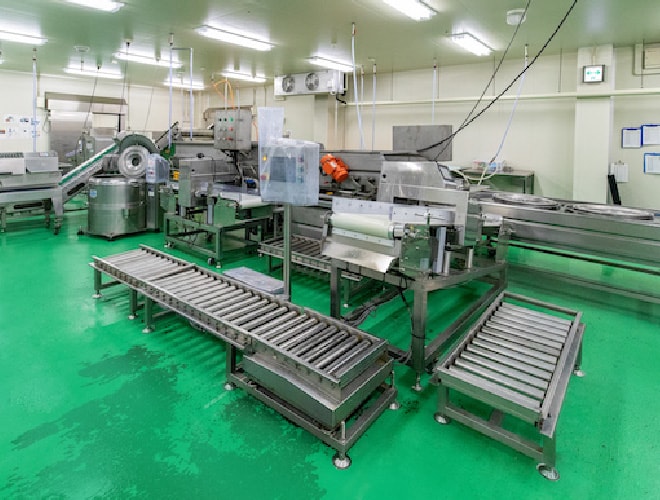 玉ねぎスライス自動化ライン